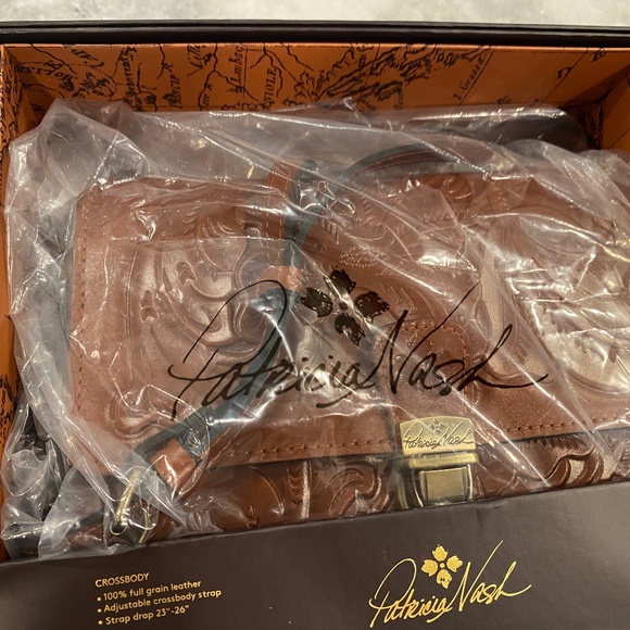 NIB PATRICIA NASH Locri Tooled Leather Crossbody Bag Purse - Picture 9 of 9